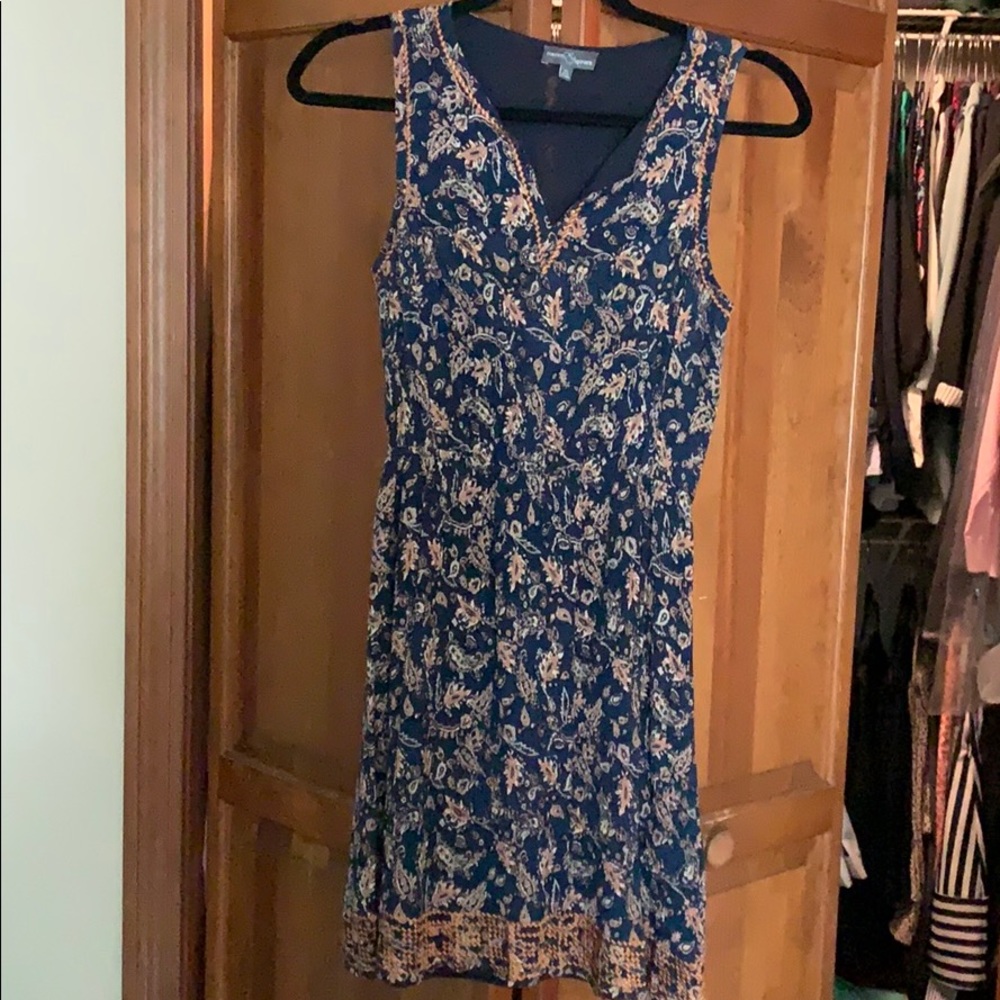 Navy/orange dress